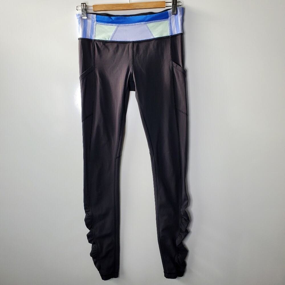 Lululemon Ruch leg drawstring full length leggings  Size 6 GUC